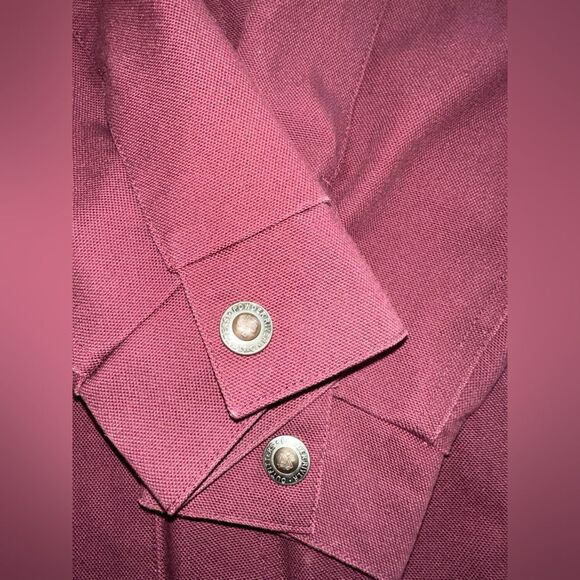 VTG Powder River Outfitters Panhandle Slim Chore Jacket Mens L Maroon Western‎ - Picture 10 of 10